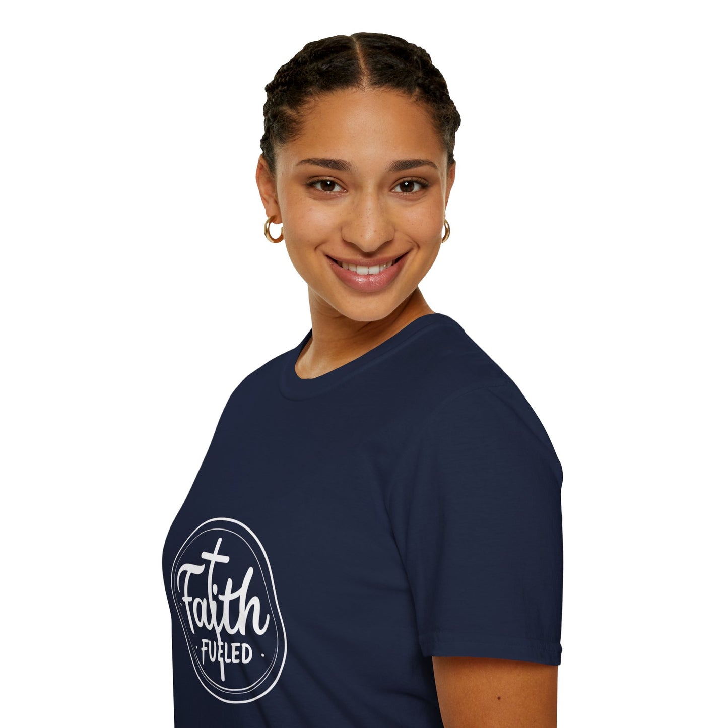 Faith Fueled T-Shirt — Christian Inspirational Tee with Cross Graphic