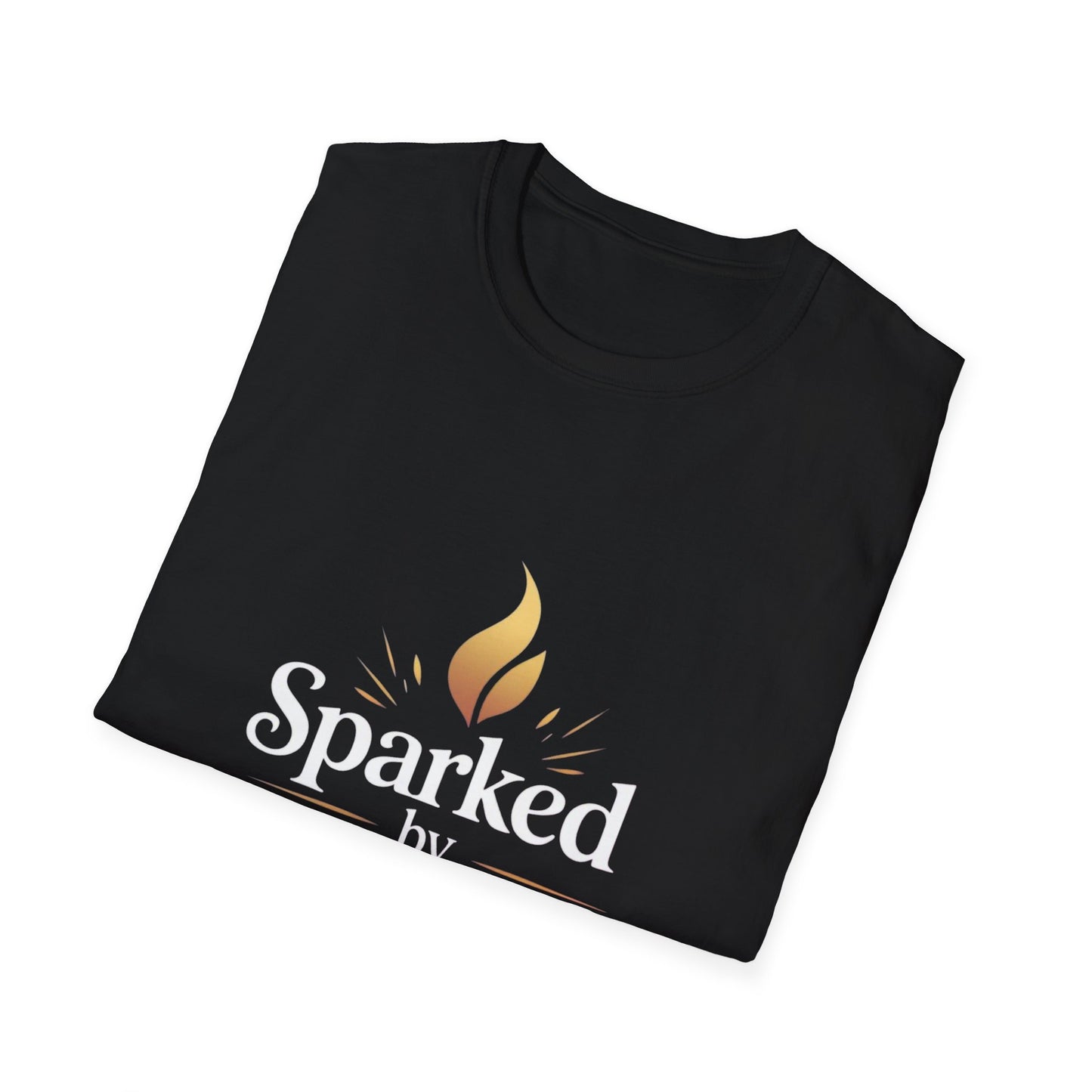 Sparked by Grace T-Shirt — Faith Flame Christian Tee
