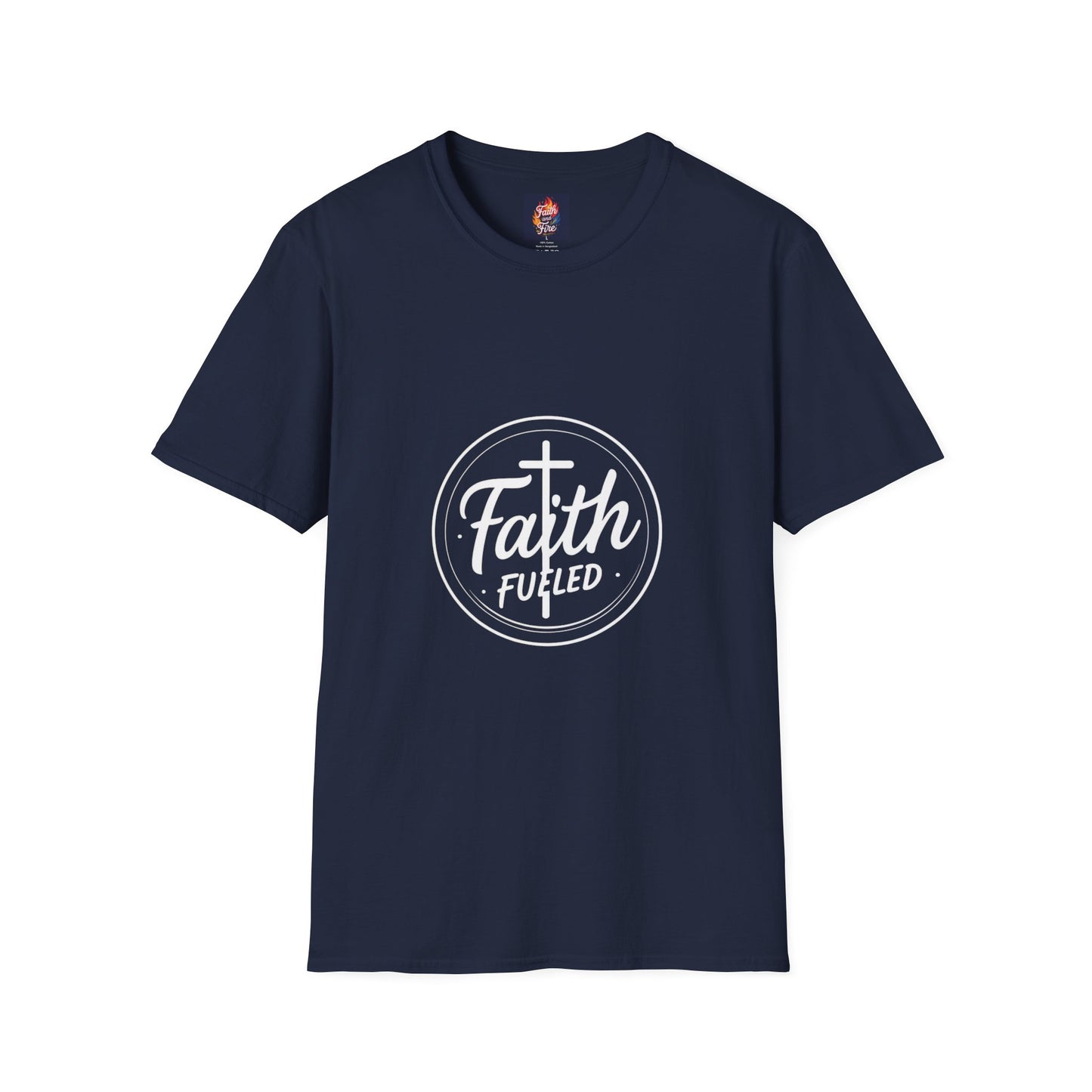 Faith Fueled T-Shirt — Christian Inspirational Tee with Cross Graphic