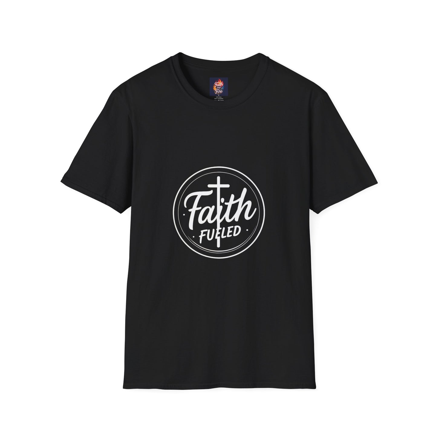 Faith Fueled T-Shirt — Christian Inspirational Tee with Cross Graphic