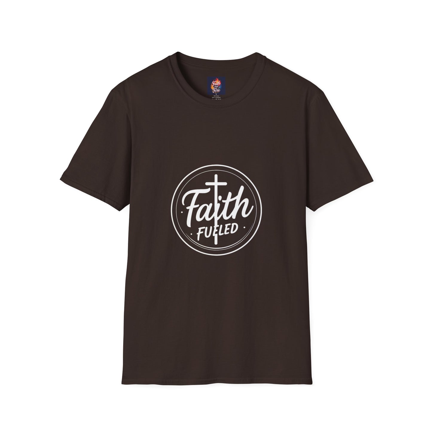 Faith Fueled T-Shirt — Christian Inspirational Tee with Cross Graphic
